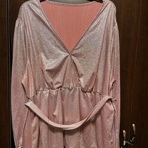 SHEIN Glittery Pink Top